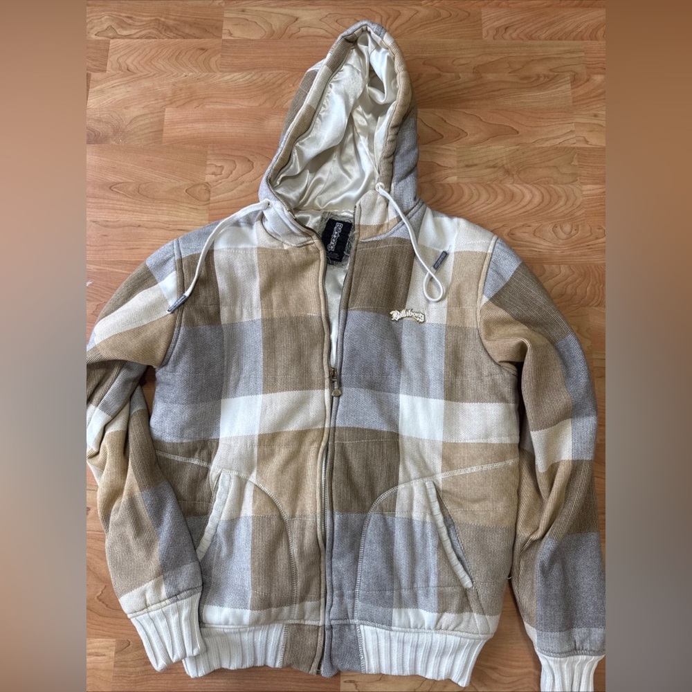 Billabong Plaid Zip-Up Hoodie